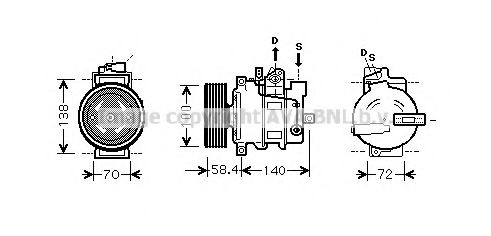 Компрессор, кондиционер AVA QUALITY COOLING AIAK262