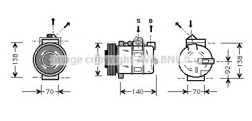 Компрессор, кондиционер AVA QUALITY COOLING AUK038