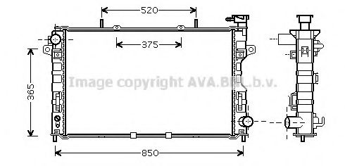 Радиатор, охлаждение двигателя AVA QUALITY COOLING CR2107