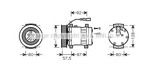 Компрессор, кондиционер AVA QUALITY COOLING DFK033