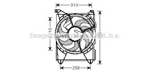 Вентилятор, охлаждение двигателя AVA QUALITY COOLING HY7516