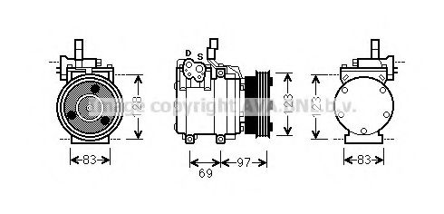 Компрессор, кондиционер AVA QUALITY COOLING HYK065