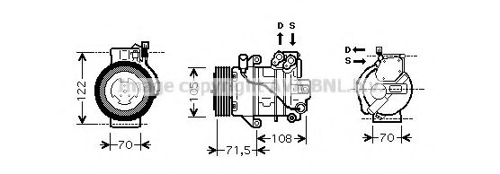 Компрессор, кондиционер AVA QUALITY COOLING MCK008