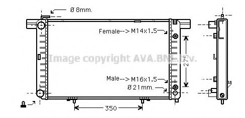 Радиатор, охлаждение двигателя AVA QUALITY COOLING MS2120