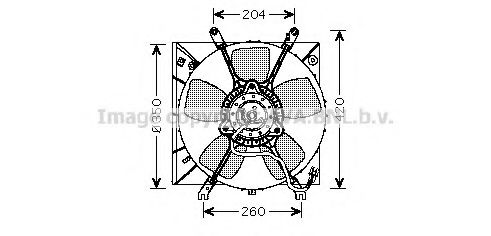 Вентилятор, охлаждение двигателя AVA QUALITY COOLING MT7506