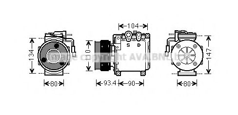 Компрессор, кондиционер AVA QUALITY COOLING MTAK212