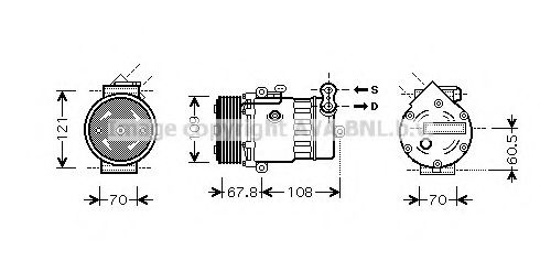 Компрессор, кондиционер AVA QUALITY COOLING OLK377