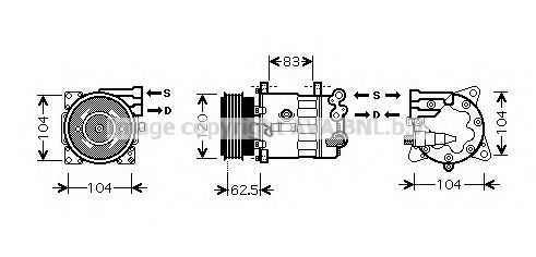 Компрессор, кондиционер AVA QUALITY COOLING PEK321