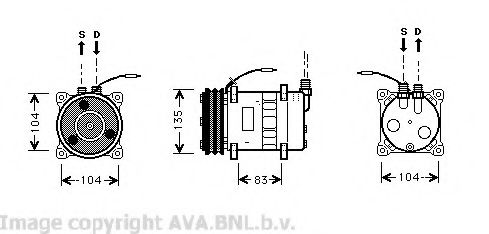 Компрессор, кондиционер AVA QUALITY COOLING VOK052