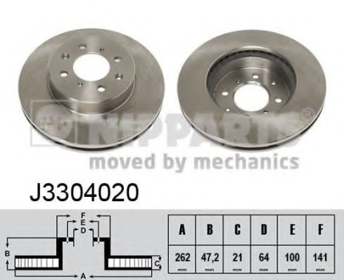 Тормозной диск NIPPARTS J3304020