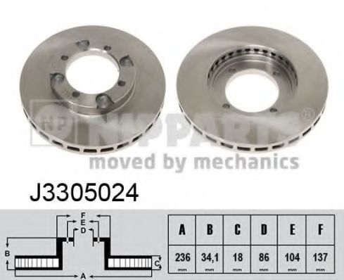 Тормозной диск NIPPARTS J3305024