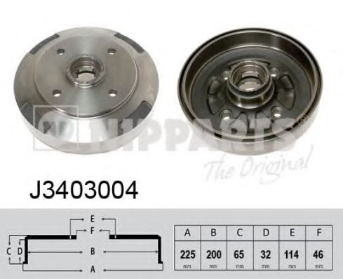 Тормозной барабан NIPPARTS J3403004