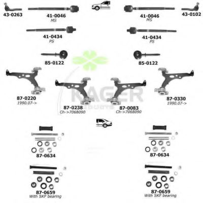 Подвеска колеса KAGER 800321