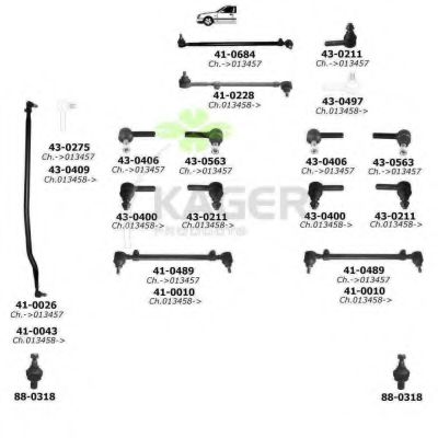 Подвеска колеса KAGER 800360