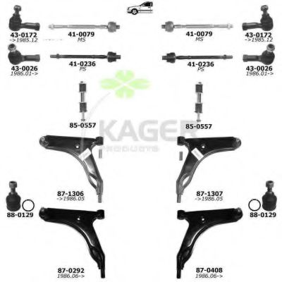 Подвеска колеса KAGER 800856