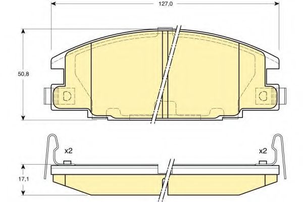 Комплект тормозных колодок, дисковый тормоз GIRLING 6131619