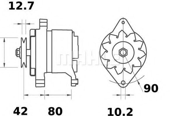 Генератор MAHLE ORIGINAL MG 455