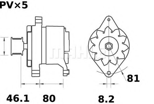 Генератор MAHLE ORIGINAL MG 250