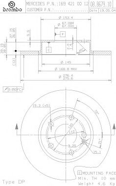 Тормозной диск BRECO BS 7623