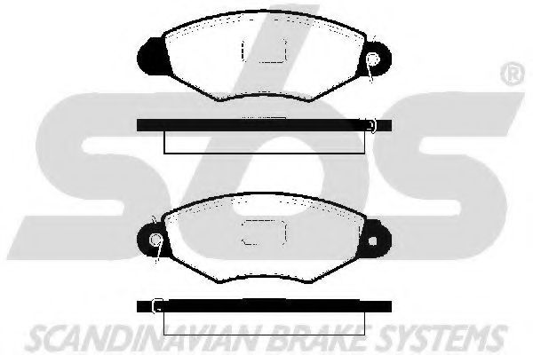 Комплект тормозных колодок, дисковый тормоз sbs 1501223938
