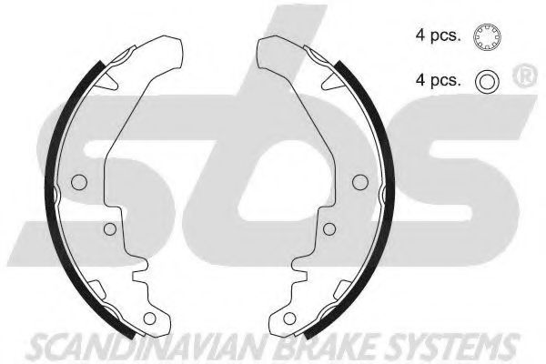 Комплект тормозных колодок sbs 18492723658