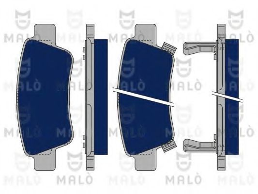 Комплект тормозных колодок, дисковый тормоз MALÒ 1050036