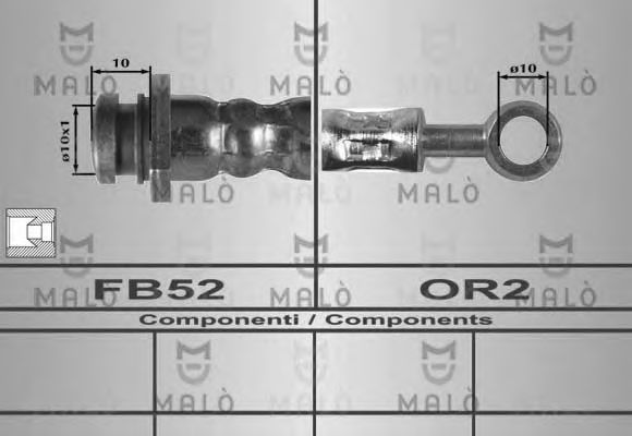 Тормозной шланг MALÒ 80230