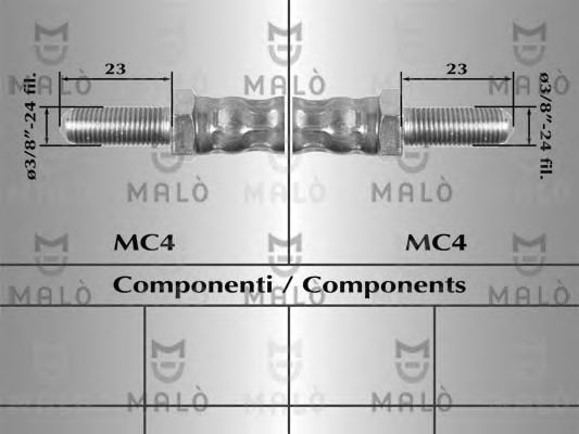 Тормозной шланг MALÒ 8024