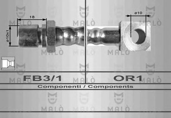 Тормозной шланг MALÒ 8540