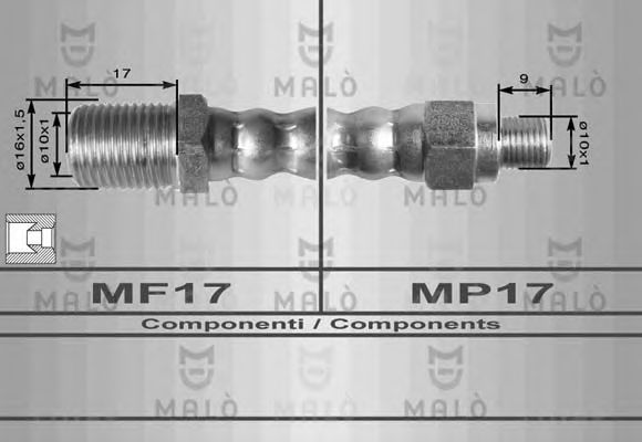 Тормозной шланг MALÒ 8624