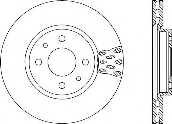 Тормозной диск OPEN PARTS BDR1235.20