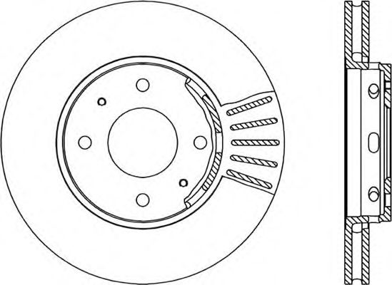 Тормозной диск OPEN PARTS BDR1738.20