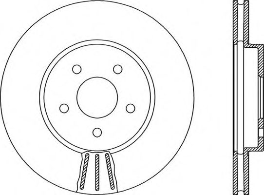 Тормозной диск OPEN PARTS BDR1912.20