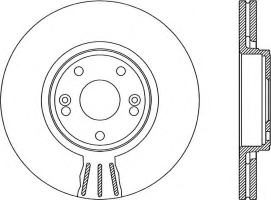 Тормозной диск OPEN PARTS BDR1959.20