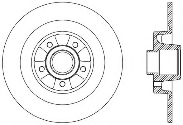 Тормозной диск OPEN PARTS BDR2507.10