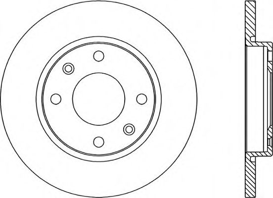 Тормозной диск OPEN PARTS BDA1671.10