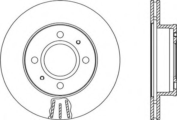 Тормозной диск OPEN PARTS BDA2056.20