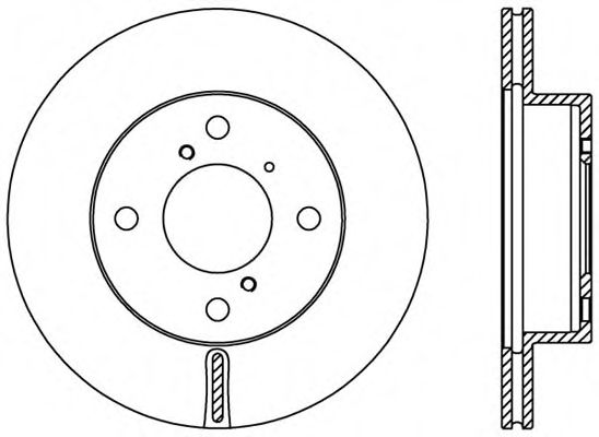 Тормозной диск OPEN PARTS BDA2408.20