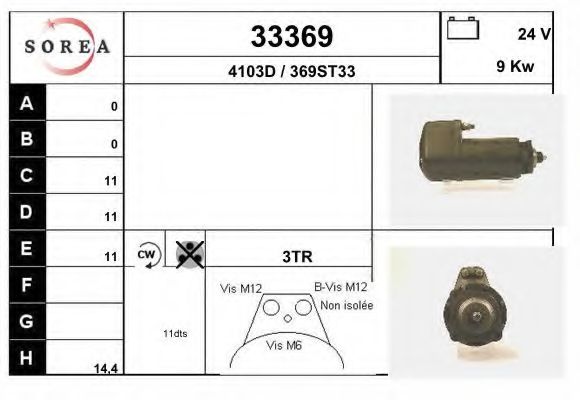Стартер EAI 33369