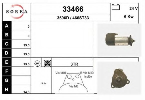 Стартер EAI 33466