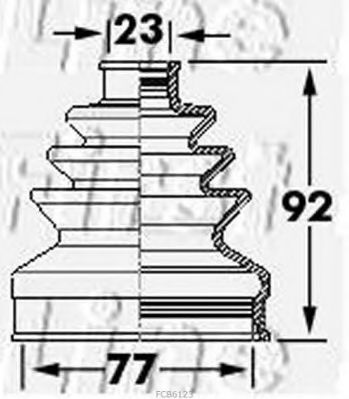 Пыльник, приводной вал FIRST LINE FCB6123