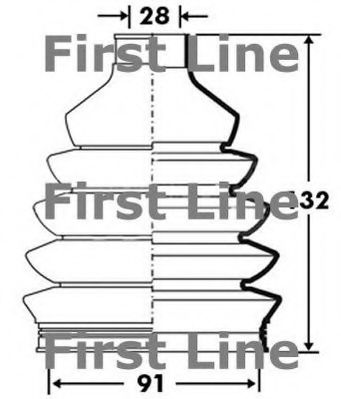 Пыльник, приводной вал FIRST LINE FCB2386