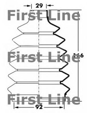Пыльник, приводной вал FIRST LINE FCB6042