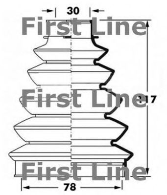 Пыльник, приводной вал FIRST LINE FCB6070