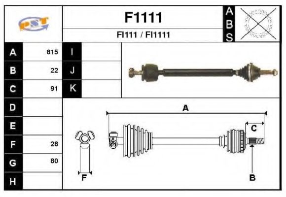Приводной вал SNRA 30106