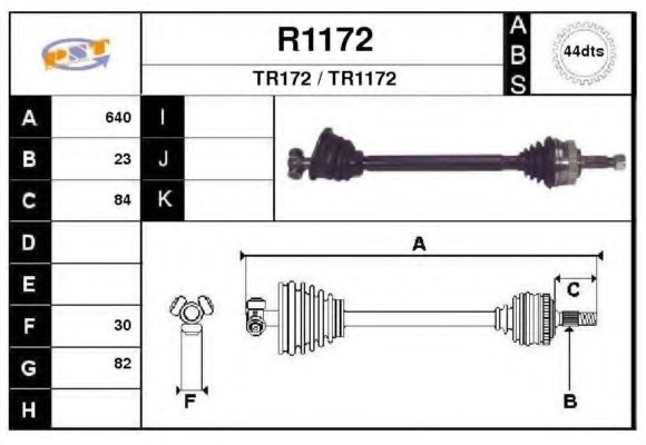 Приводной вал SNRA R1172