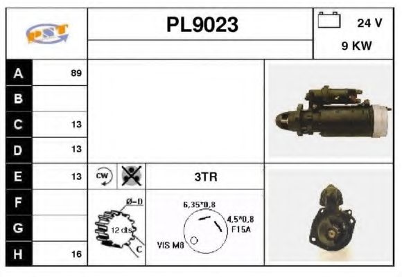 Стартер SNRA PL9023