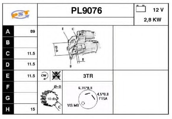 Стартер LUCAS ELECTRICAL 26408