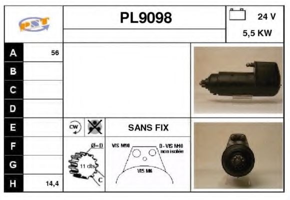 Стартер SNRA PL9098