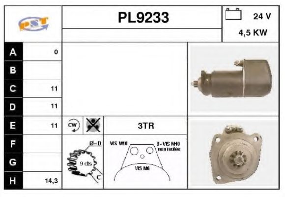 Стартер SNRA PL9233